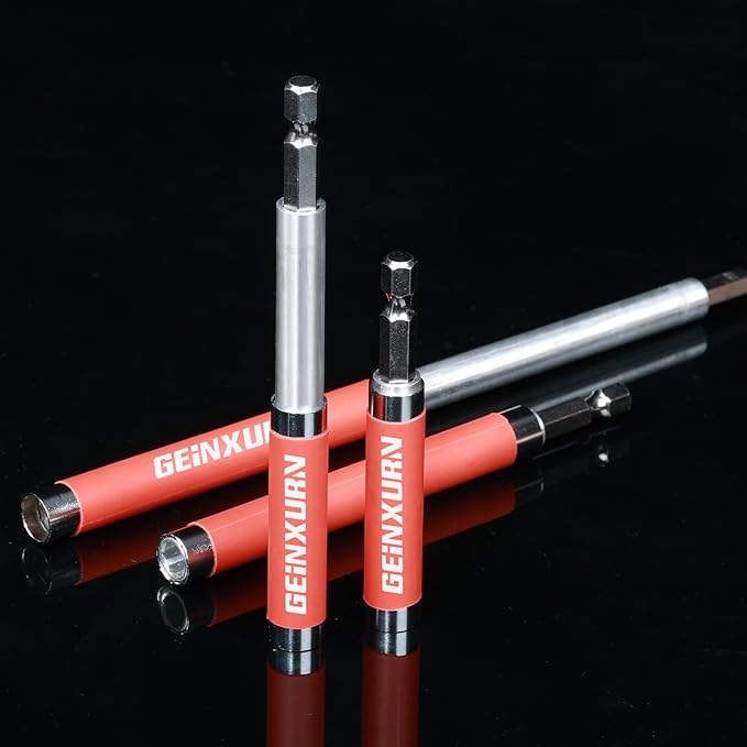 5 PCS Drive Guide with Self Retracting Sleeve, Mixed Length Magnetic Drill Bit Tip Holder for Prevent Screws Shaking When Driving