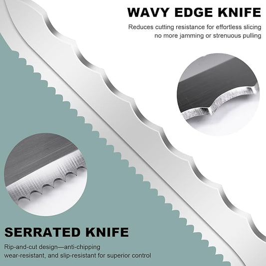 Insulation Knife - Sod Cutter Knife: stainless steel 7.87-Inch sharp blade, double side utility Lawn Repair SAW with Nylon Sheath (red)