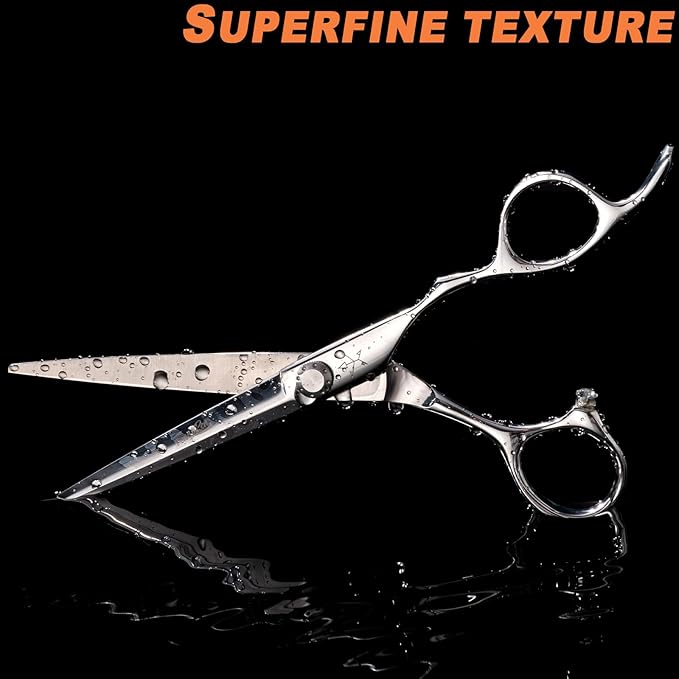 High-end Professional Extremely Very Sharp Barber Hair Cutting Scissors Hairdresser Shears For Hair 6.25 Inch Haircut Scissor Made Of Stainless Steel Alloy For Hairdressing Salon and Home Use