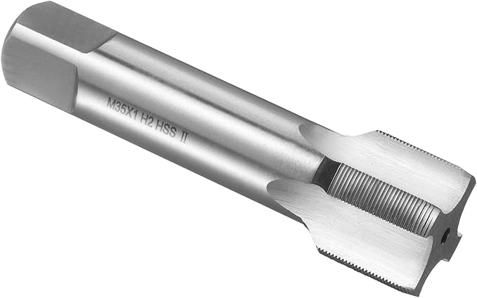 uxcell Hand Plug Tap M35 x 1 H2 Metric Thread Plug Style Taps Straight Flute Screw Tapping Threading Tool High Speed Steel HSS6542