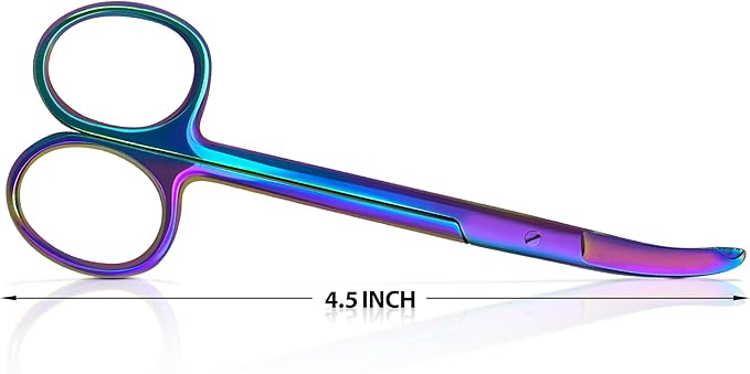 North Bend Craft Scissors 4.5" Rainbow - Precision Cutting Shears, Multicolor Crafting Scissors - for DIY Projects & Craft Tasks