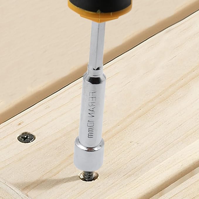 2Pcs 10mm Socket Wrench Screwdrivers High-Carbon Steel Hex Nut Driver for DIY Hand-Making, Repairs