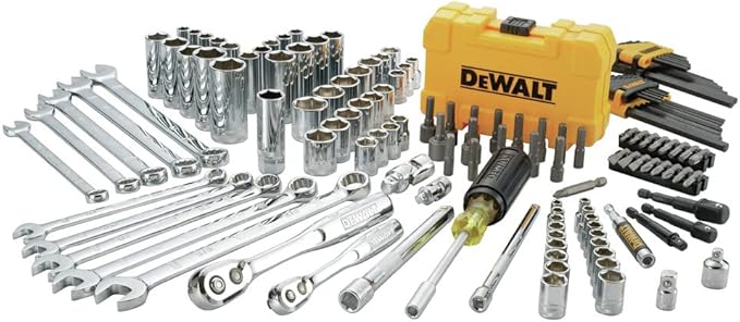 DEWALT Mechanics Tools Kit and Socket Set, 142-Piece, 1/4 & 3/8" Drive, MM/SAE (DWMT73802)