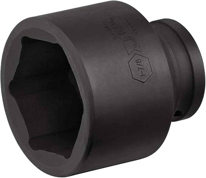 Jetech3/4 Inch Drive x 1-7/8 Inch Standard 6-Point Impact Socket, Heat Treated Cr-V Alloy Steel, for Heavy Duty Machinery Repairs and Maintenance