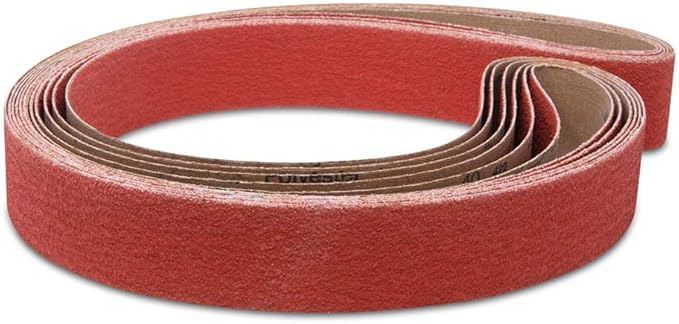 Red Label Abrasives 2 X 72 Inch 40 Grit EdgeCore Ceramic Grinding Sanding Belts, 6 Pack