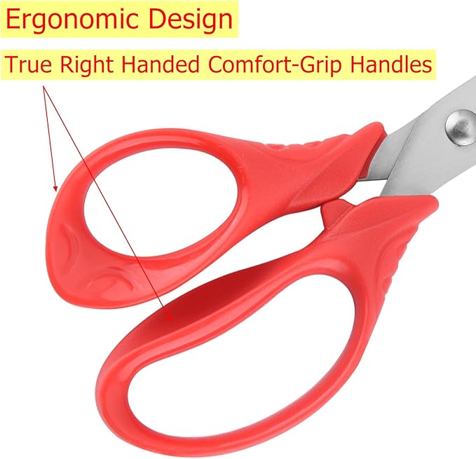 Kids Scissors,Children Scissors,Small Safety Scissor for kids,Comfort-Grip Handles Sharp Blunt Student Scissor For Supplies Home School Craft 5 inch 8 Pack