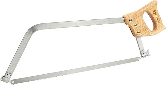 GreatNeck BUS18 Bone Saw 18 Inch, Game and Meat Saw, Solid Steel Frame, High Carbon Blade, Hardwood Handle, Meat Processing Equipment