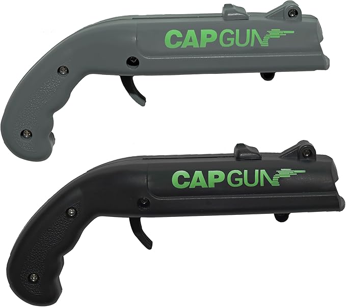 2PCs Cap Gun Bottle Opener - Fun and Functional Novelty Beer Bottle Opener with Realistic Design, Gift for Beer Lovers, Parties, and Themed Events(Black-Grey)