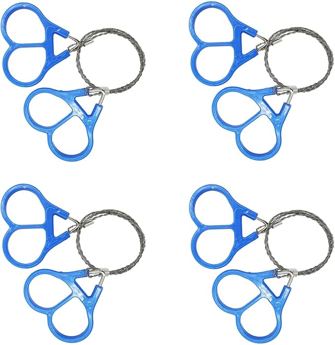 Survival Wire Saw for Camping Emergency: 4pcs Portable Stainless Steel Hand Cable Saw for PVC Pipe Wood Cutting