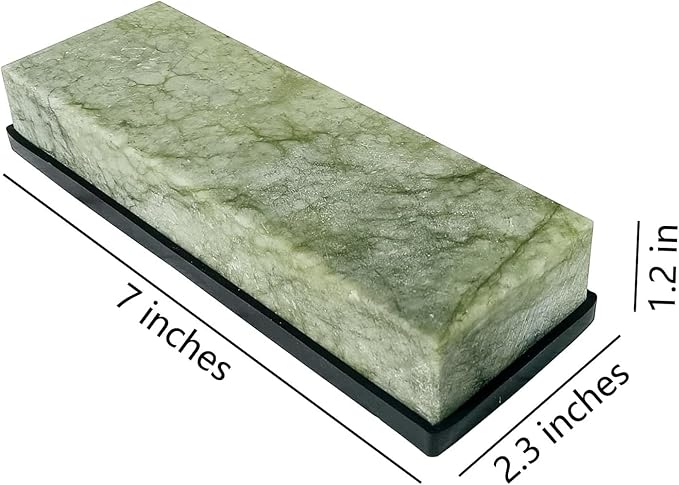 Large Size Polishing Knife Sharpening Stone,Grit 10000# Knife Sharpener Whetstone Final Fine Polishing Natural Green Honing Oilstone for Knives Tools