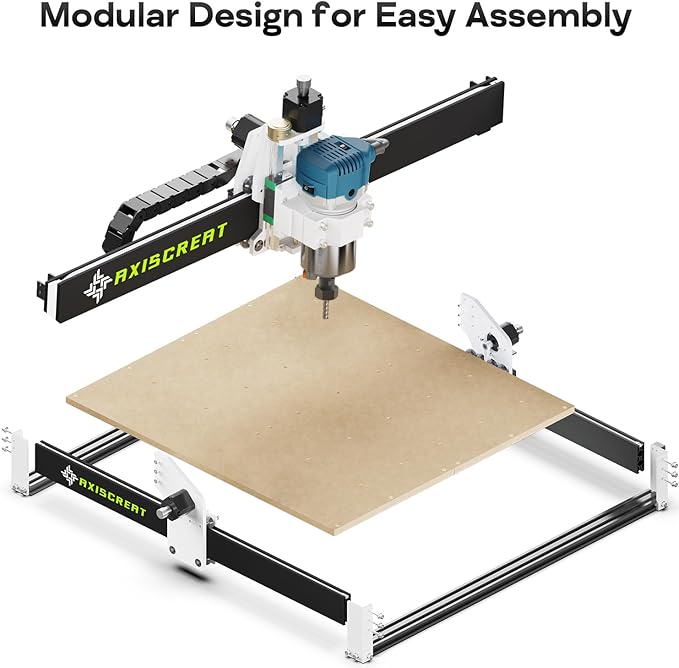 CNC Router Machine 6060, Beginner Hobby Engraving Machines, 710W Power Trimmer Router, Linear Rails and Belt Driven, 3-Axis Cnc Milling Machine for Wood, Acrylic, and MDF Carving