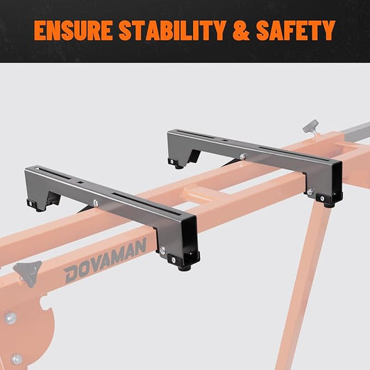 Dovaman Miter Saw Stand, 3-Step Quick Install & Fold, Lightweight 22LB Design, 330LB Capacity, 78-1/8'' Max Sliding Rail, Compatible with DMS01A, DMS03A & Most Mitre Saw Brands - MS01A