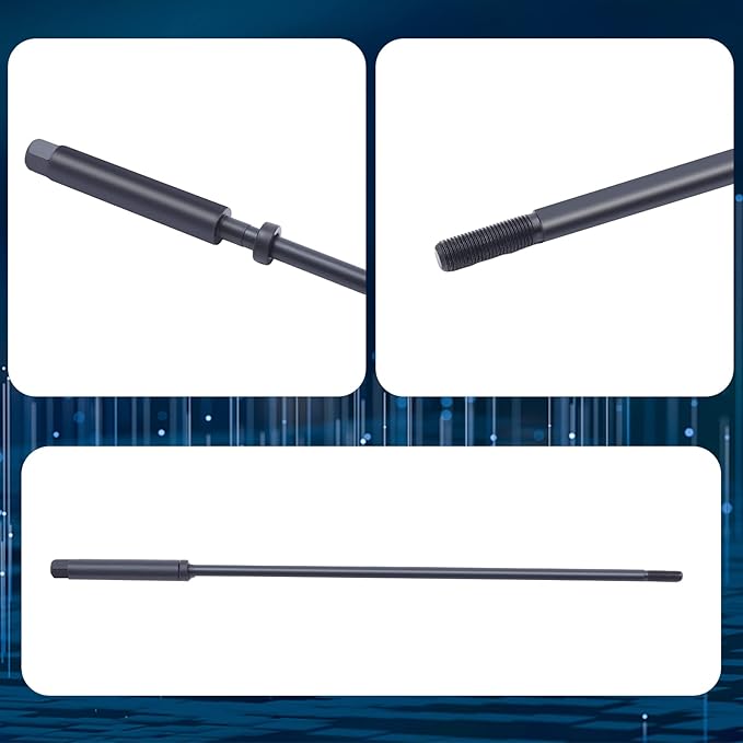 R8 Milling Machine Pull Rod, 7/16 Thread R8 Draw Bar Overall Drawbar For Bridgeport Milling Machine Part