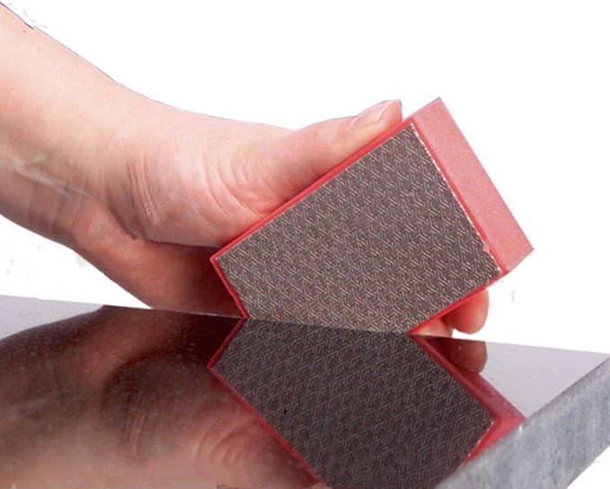 Sanding Blocks Polishing Grinding Block Diamond Polishing Hand Pads Block For Granite Marble Glass Grinding 1500 Grit, 1 Pcs