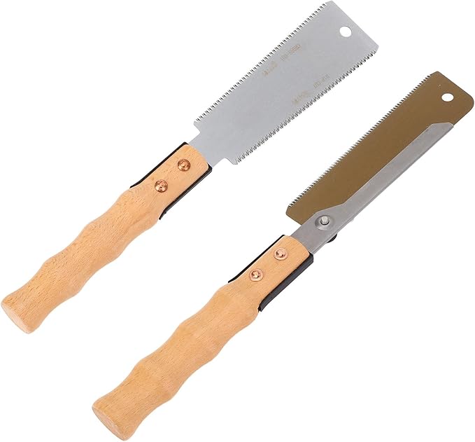2 Pcs Pull Saw Hand Saw 7 Inch Dovetail Saw Tenon Saw Hand Saw with Solid Wood Handle