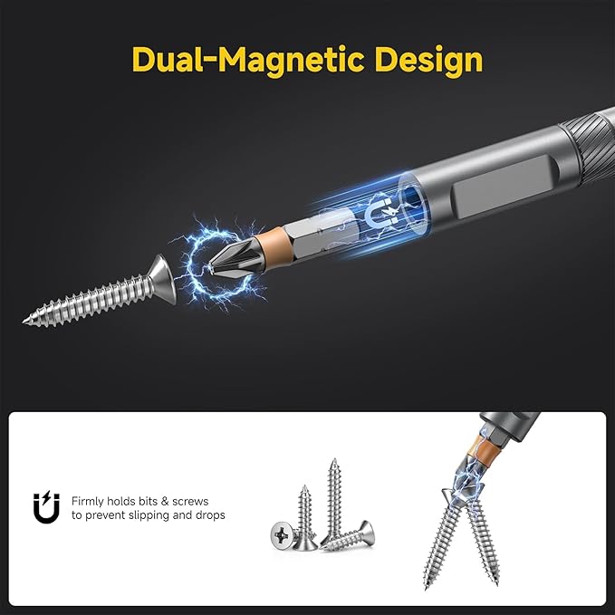 24 in 1 Magnetic Screwdriver Set, Ratchet Screwdriver Set Magnetic, DIY Ratchet Handle Detachable Versatile Toolkit for PC, Furniture, Bicycle