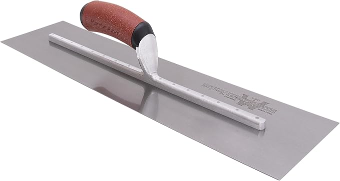 MARSHALLTOWN High Carbon Steel Finishing Trowel, 4 3/4 x 18 Inch Concrete, Masonry and Drywall Finishing Tool, Made in the USA, MXS82DC
