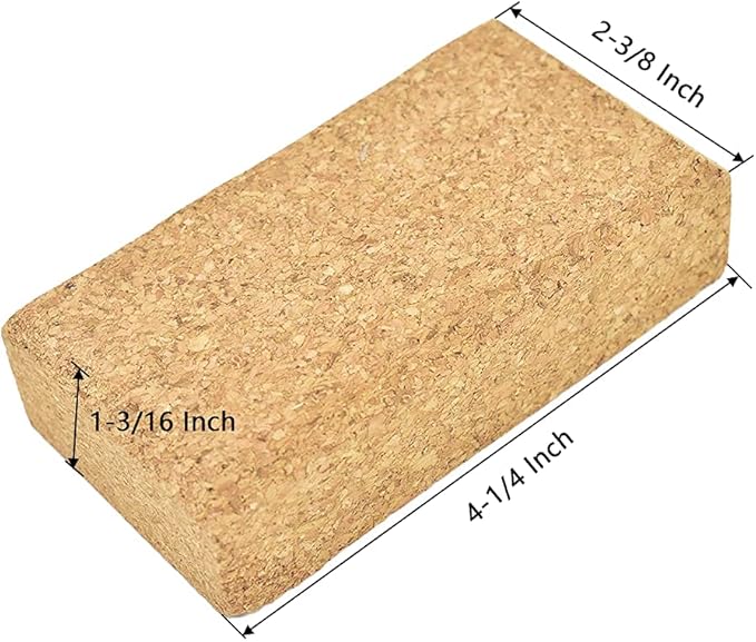 Cork Sanding Blocks 4-1/4"x 2-3/8" x 1-3/16" Hand Sanding Tool for sandpaper - 3pcs