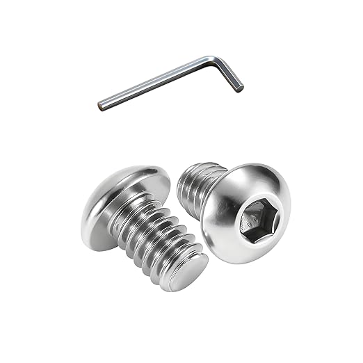 Metuja M4-0.7x6mm 100Pcs, Button Head Socket Cap Bolts Screws, Stainless Steel, Professional Set Screw, Clear and Complete Full Thread, Silver Bright Finish Furniture Bolt, Allen Hex Drive