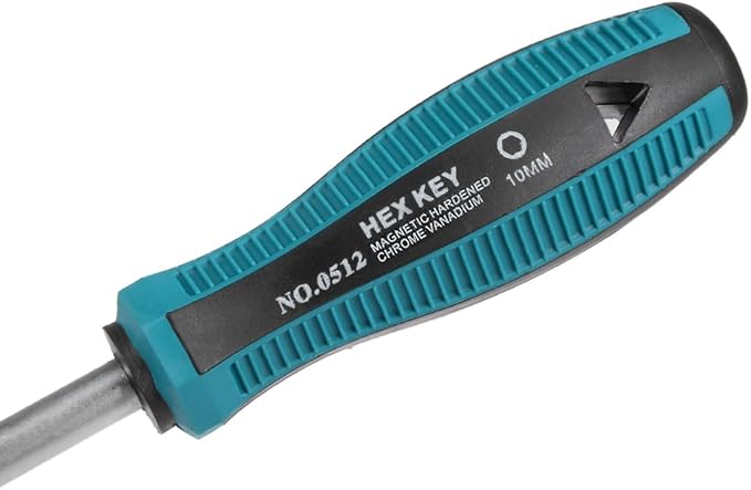 uxcell 10mm Non-Magnetic Tip Six Point Hex Nut Driver with 3.7-Inch Round Shaft
