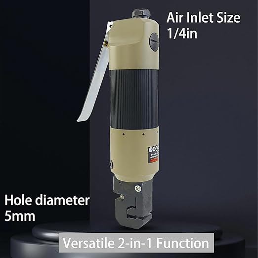Air Hole Punch and Flange Tool 90PSI 2in1 Flanging Car Repair Air Panel Flange Punch Tool 3/16 inch Pneumatic Hole Puncher Punch Flange Tool