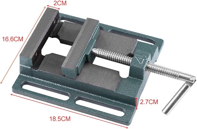 Drill Press Vise, 4" Heavy Duty Cast Iron Opening Size Milling Vice Holder Bench Clamp Woodworking Clamping Vise Machine Bench Top Mount