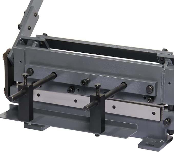 KAKA INDUSTRIAL Metal Shears,12 Inch Bench Top Hand Shear, Metal Cutter for Sheet, Plate Steel,12x1/25 in Cutting Capacity, Grey, Portable Workbench-Mounted Tool BHS-12