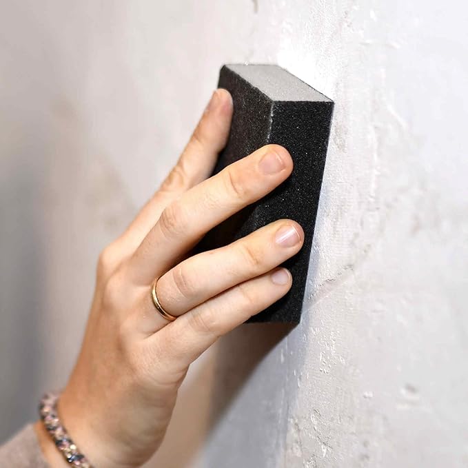 HARFINGTON 4pcs Medium Grit Sanding Sponge Blocks 120-180 Grit Foam Sanding Block for Polishing Kitchen Metal Wood Drywall, 200x70x25mm
