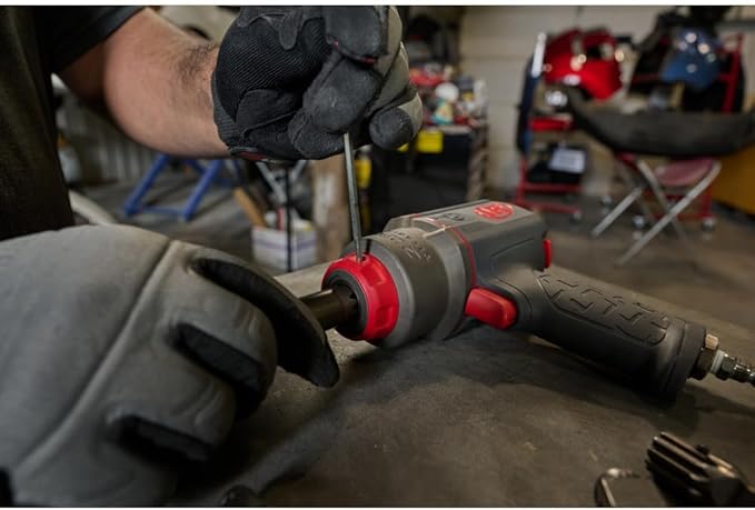 Ingersoll Rand 2236QTIMAX-2 DXS2 1/2" Air Impact Wrench, 2" Extended Anvil, Quiet, 1500 ft-lb Torque, Titanium Hammercase, Friction Ring Retainer, Pistol, Interchangeable Anvil, Multi-functional Tool