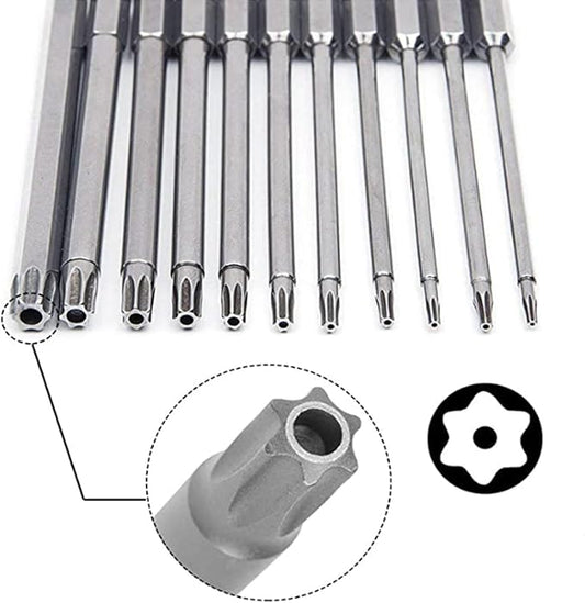 Aiyun 11-Piece Shark Vacuum Screwdriver Security Bit Set, S2 Steel Magnetic Security Screwdriver 4 Inch Star Driver Bit Set for Shark Vacuum T6-T40 (100mm Length)