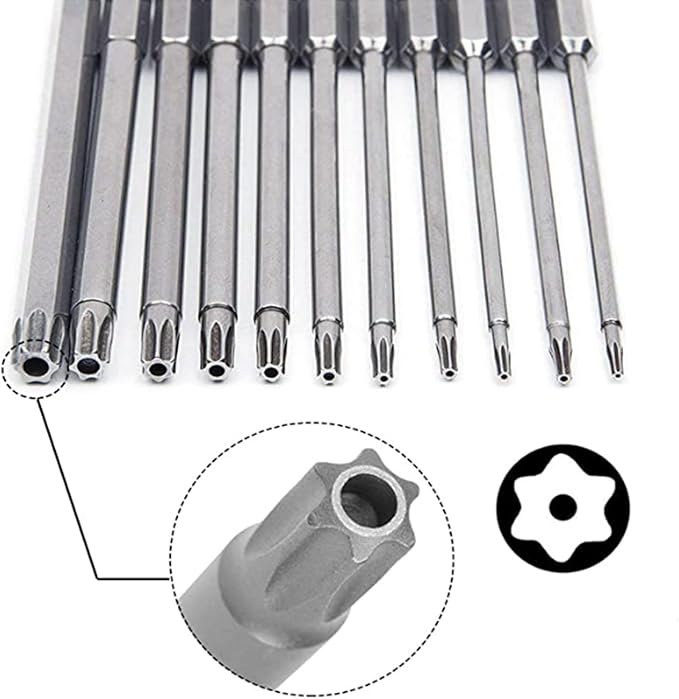 aiyun 11-Piece Shark Vacuum Screwdriver Security Bit Set, S2 Steel Magnetic Security Screwdriver Set 3 Inch Star Driver Bit Set Screwdriver for Shark Vacuum T6-T40 (75mm Length)