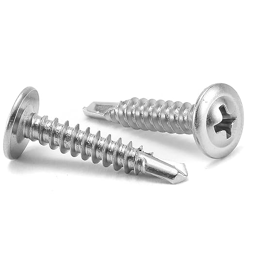#10 x 1 Sheet Metal Screws 250PCS 410 Stainless Steel Truss Head Fast Self Tapping Screws by SG TZH