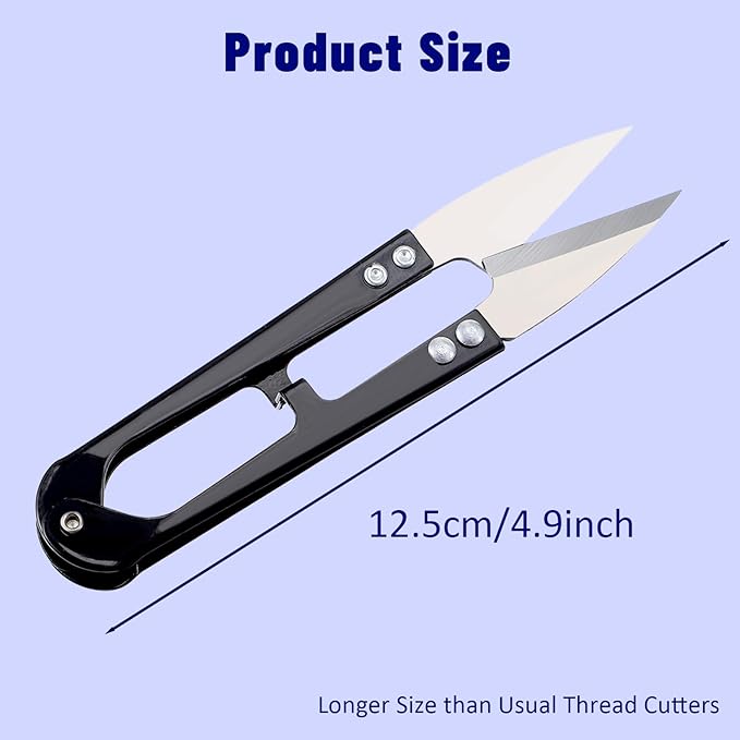 5 Pack 4.3inch Thread Snips Small High-Carbon Steel Sewing Scissors Mini Yarn Thread Cutter Snippers Trimming Nippers Supplies for Stitch DIY
