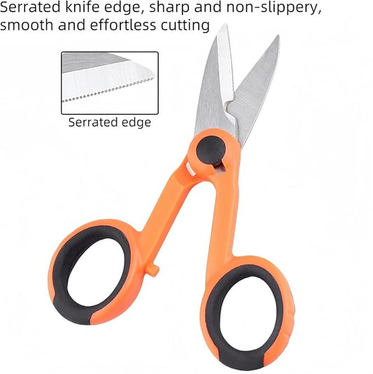 TXWTXPJ-1Pack Optic Fiber Cable Cutter Scissors for Fiber Optic Kevlar Shears Stainless Steel Electrical Shears Precision Scissor with Wire Optical Fiber Cut