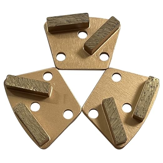 Trapezoidal Diamond Grinding Discs for Warrior, XtremePolishing & ASL Grinders, 30/40 Grit, Extra Soft Bond, Set of 3PCS