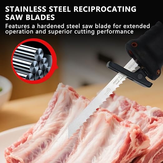 9 Inch Stainless Steel Reciprocating Saw Blades for Frozen Meat Bone Cutting,3 TPI Food Saw Blades-5 Pack