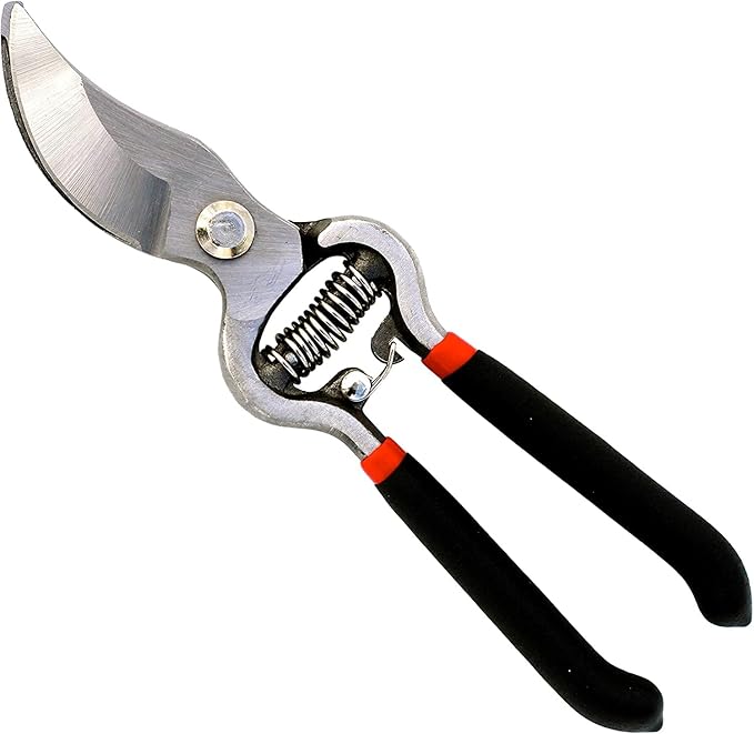 GARDEN GURU Classic Bypass Pruning Shears Clippers ??Heavy Duty Forged Steel Garden Pruners ??Safety Lock ??Non Slip Comfort Grips ??Cuts up to 1??Diameter ??Professional Bypass Pruners for Gardening