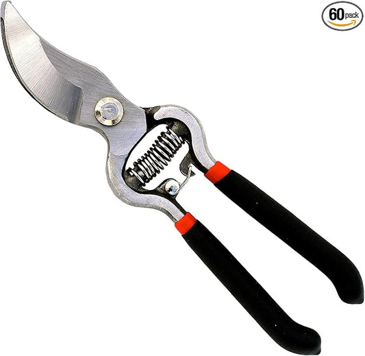 Garden Guru Classic Bypass Pruning Shears Clippers ??Heavy Duty Forged Steel Pruners ??Non Slip Comfort Grips ??Cuts up to 1??Diameter ??Professional Bypass Pruners Black - 1 Case (60 Pcs)