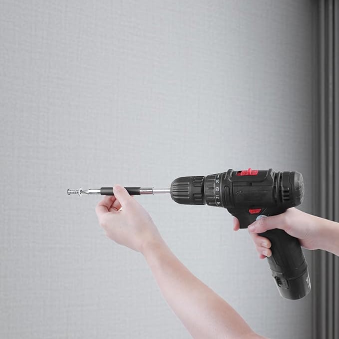 Drill Bit Holder 3.1/4.7?쇺? Drill Bit Extension 5 Pcs, Magnetic Bit Holder 1/4?쇺?Hex, Drill Extension Bit Holder Carbon Steel with Telescopic Sleeve for Screwdriver Bit Nut Socket by XIOGZAXI