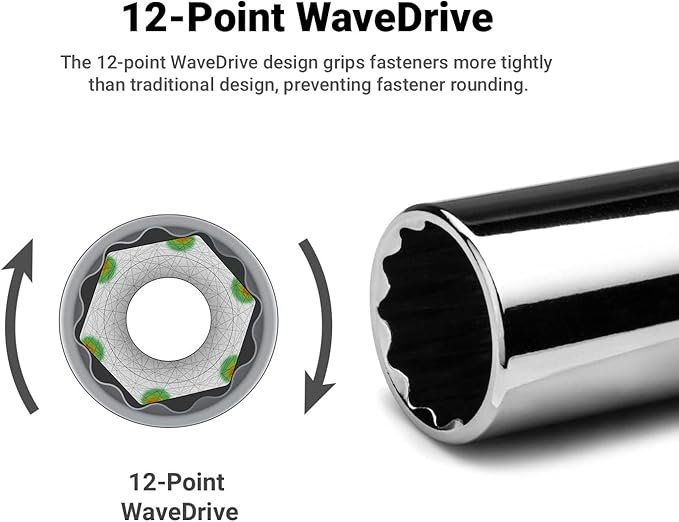 Capri Tools 7/8 in. Deep Socket, 3/8 in. Drive, 12-point, SAE