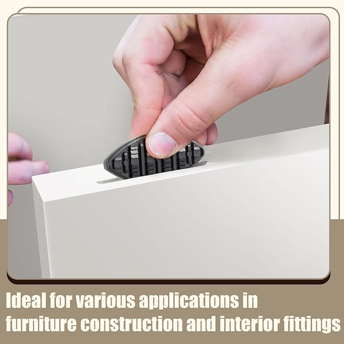 80 Pcs Biscuit Joiners Plastic Self Clamping and Gripping Plates Black Biscuit Joiner Tool for Woodworking Composite Deck Fixed Door Frame Furniture Framing