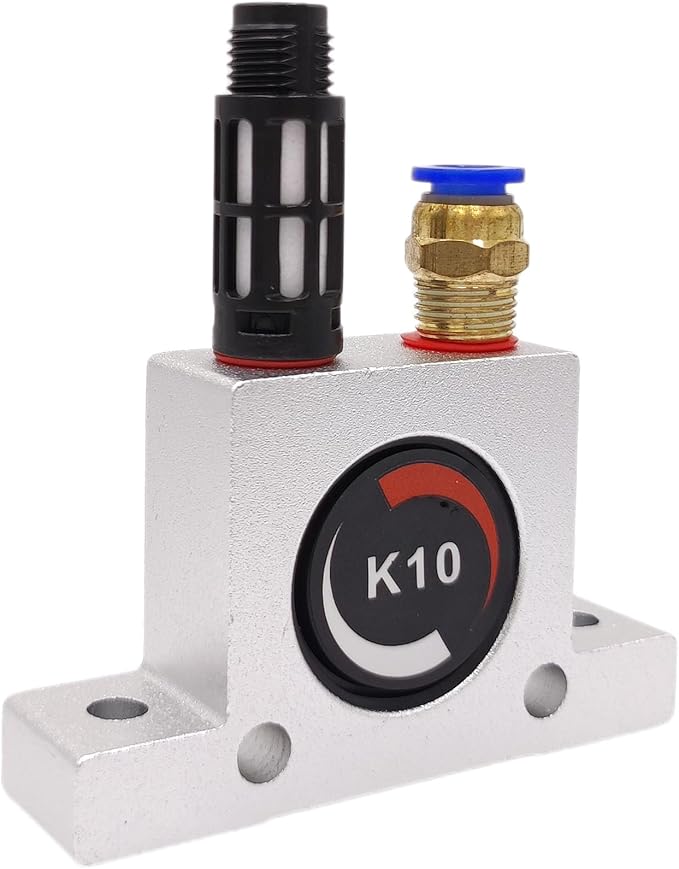 (Pack of 3) 1/4in K10 Thread Pneumatic Vibrator Power Concrete Vibrator Ball Type Aluminum Alloy Air Turbine Oscillator