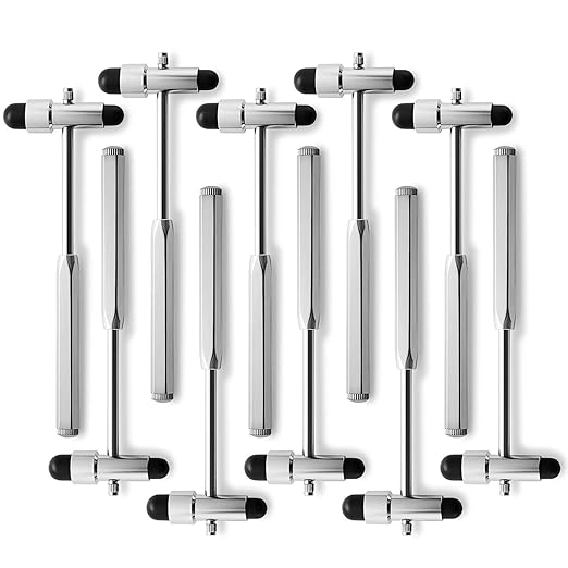 PrimaCare DH-3693-10 Pack of 10 Buck Neuro Reflex Hammer, Neurological Reflexes Testing Hammer with Dual-Plastic Head & Built-in Brush, Best Medical Supplies, 7.5 Inches