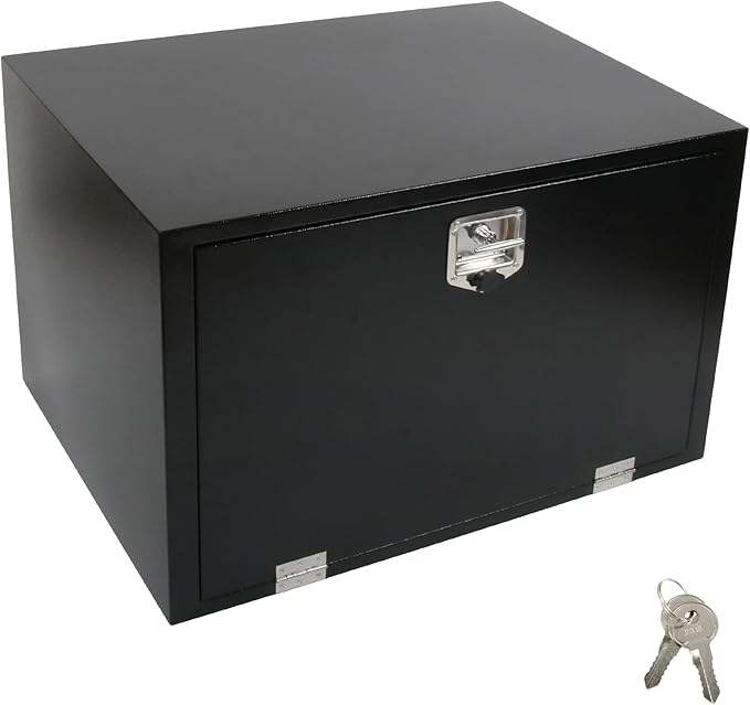 36 Inches Steel Underbody Tool Boxes竊똇eavy Duty Flatbed Tool Box with Lock and Key, Black (36" *24 "*24")