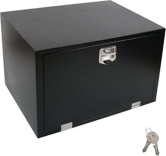 36 Inches Steel Underbody Tool Boxes竊똇eavy Duty Flatbed Tool Box with Lock and Key, Black (36" *24 "*24")