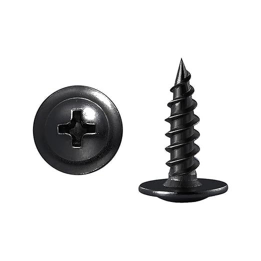(300 pcs) Wensilon #10횞5/8" Black Phillips Truss Head Wood Screws Quick Metal Self Tapping