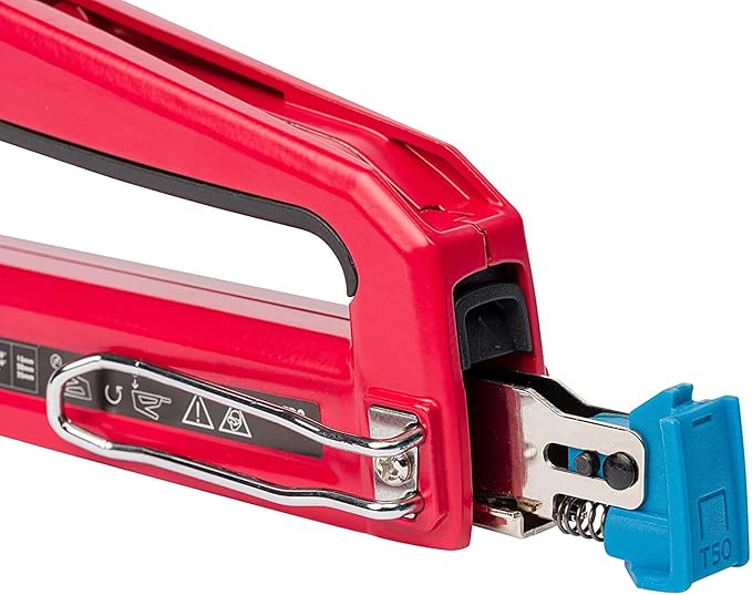 Arrow T50RED2 Heavy Duty Manual 2-in-1 Staple Gun and Brad Nailer for Upholstery, Framing, Insulation, Crafts, and Furniture, Red
