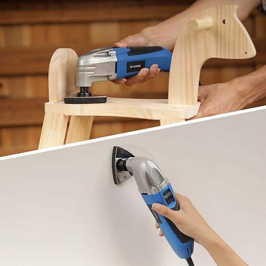 Oscillating Tool, 1.6A Oscillating Multi Tool with with Tool Bag, 3째 Oscillation Angle, 12 Piece Accessories Scraping, Grinding, Sanding, Cutting
