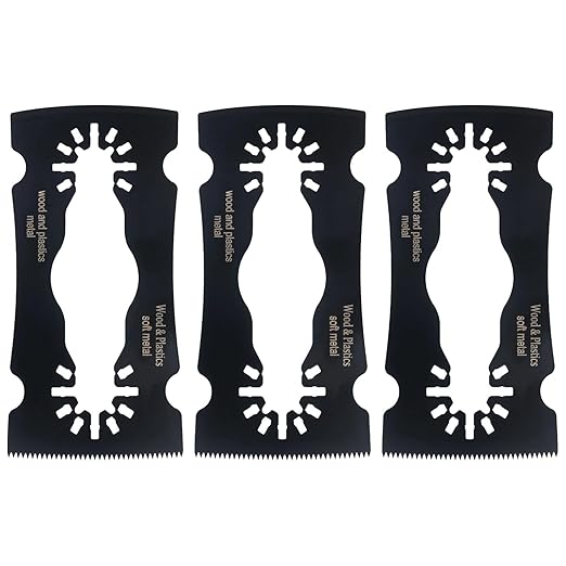 Oscillating Multi-Tool Blade & Scraper for Wood, Plastic, PVC, Soft Metal, Drywall & Paint, Glue, Tile Adhesive, Caulk Removal. Universal Fit Multi-Tool Blades(3PCS)