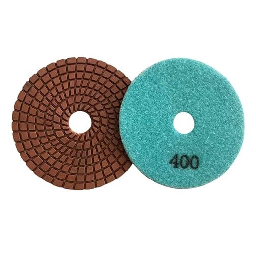 4" Wet Diamond Polishing Pads - 3 Packs of 400 Grit - Dark Resin for Granite, Quartz, Engineered Stone, Concrete Countertop